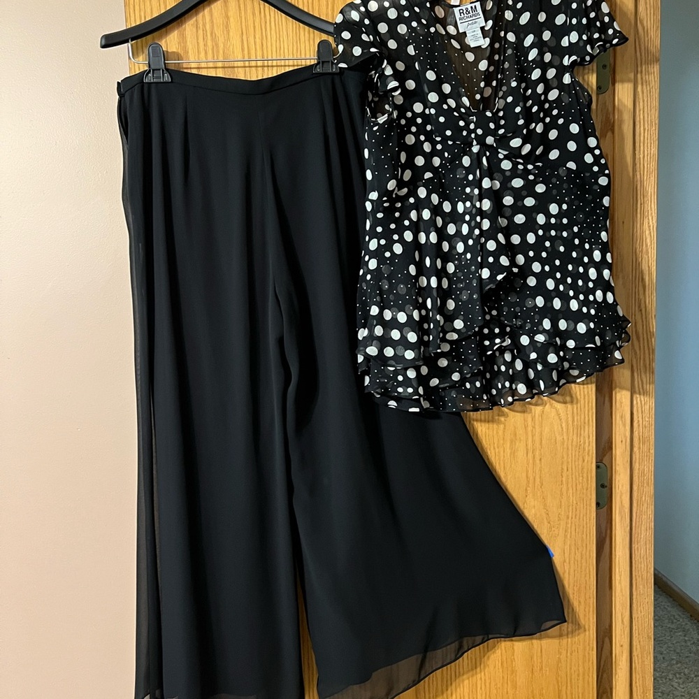 Elegant Black Women's Pallazo Pants and top